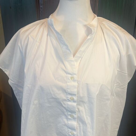 The Shirt by Rochelle Behrens THE FLUTTER SHOULDER SHORT SLEEVE SHIRT , … - Picture 2 of 7